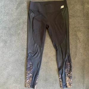 New Balance black and gold leggings